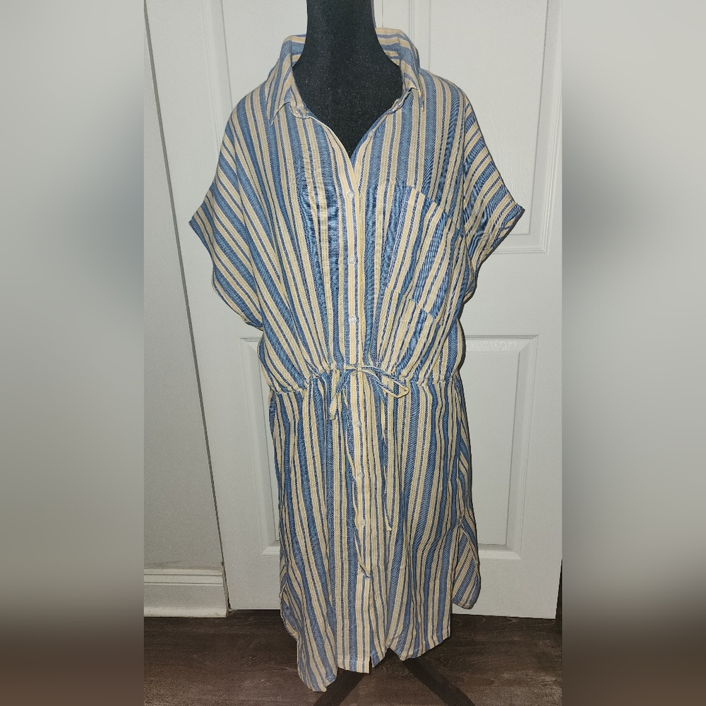 DAVI & DANI Striped SS Dress